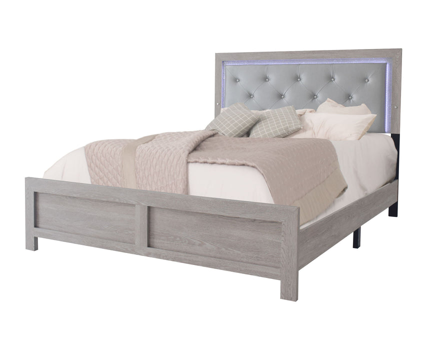 Jaylen - King Bed In One Box - Limed Oak