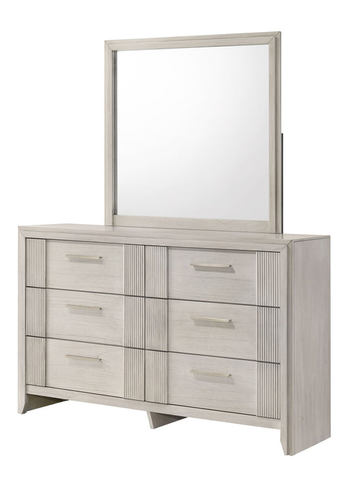 Carlton - Dresser & Mirror - White Mist