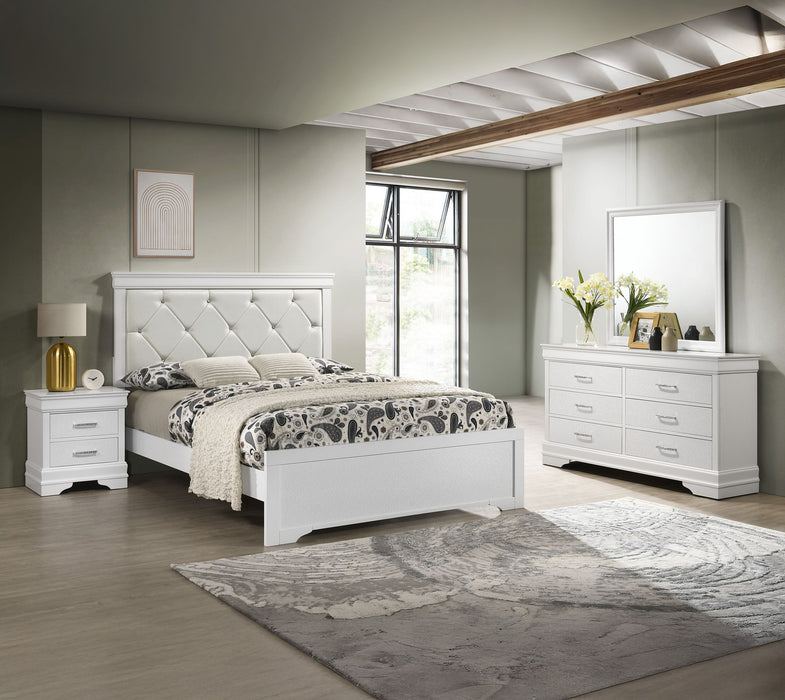 Amalia - King 4 Piece Bedroom Set - White