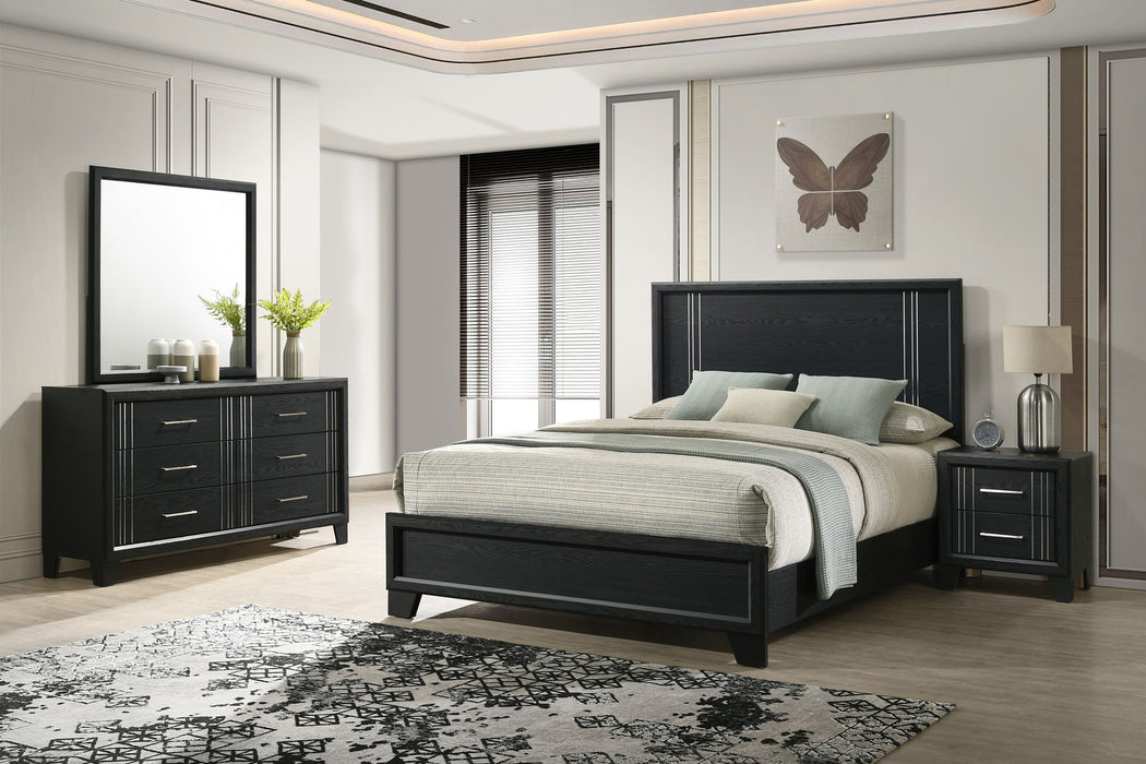 Charlie - Full 4 Piece Bedroom Set - Charcoal