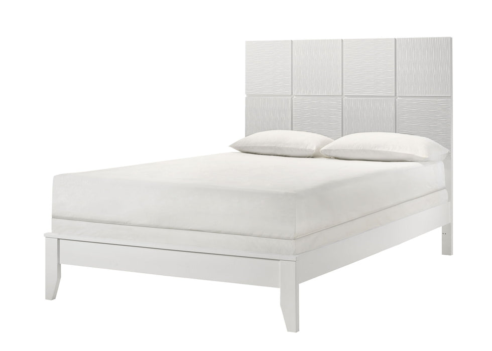 Denker - Queen Bed - White