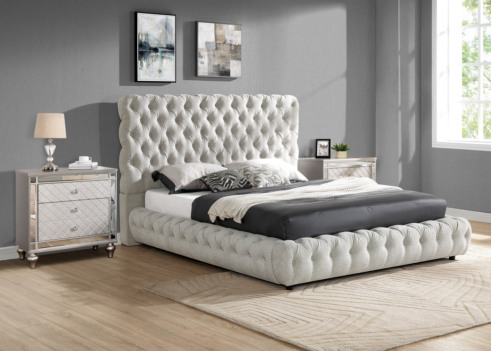 Flory - Queen Bed - Dove
