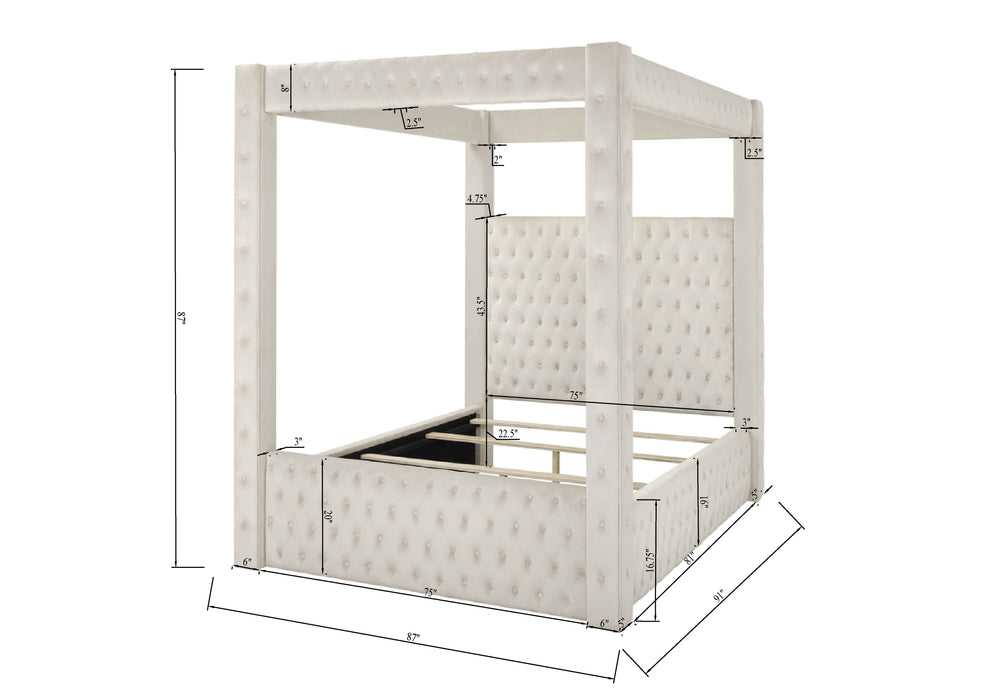 Annabelle - King Canopy Bed - Black