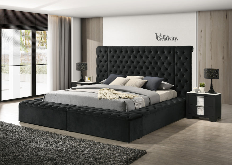 Liliana - Queen Bed With Storage - Black