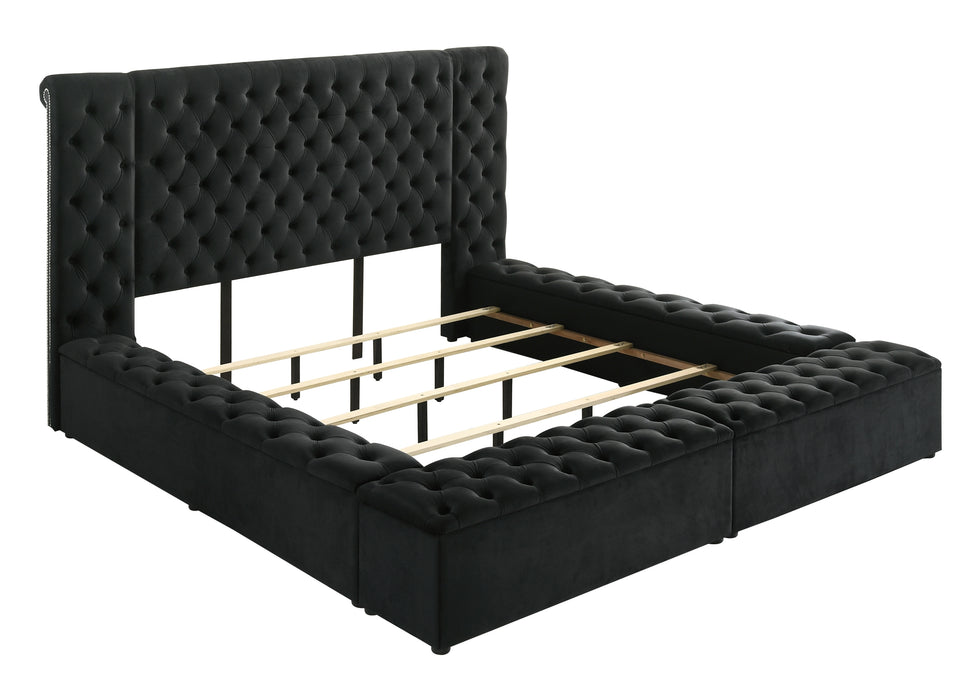 Liliana - King Bed With Storage - Black