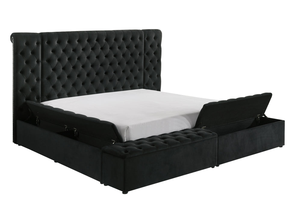 Liliana - Queen Bed With Storage - Black