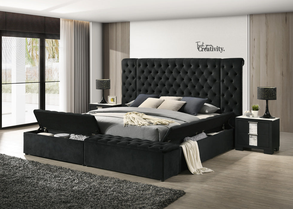 Liliana - Queen Bed With Storage - Black
