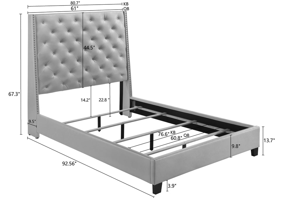 Chantilly - King Upholstered Bed - Black