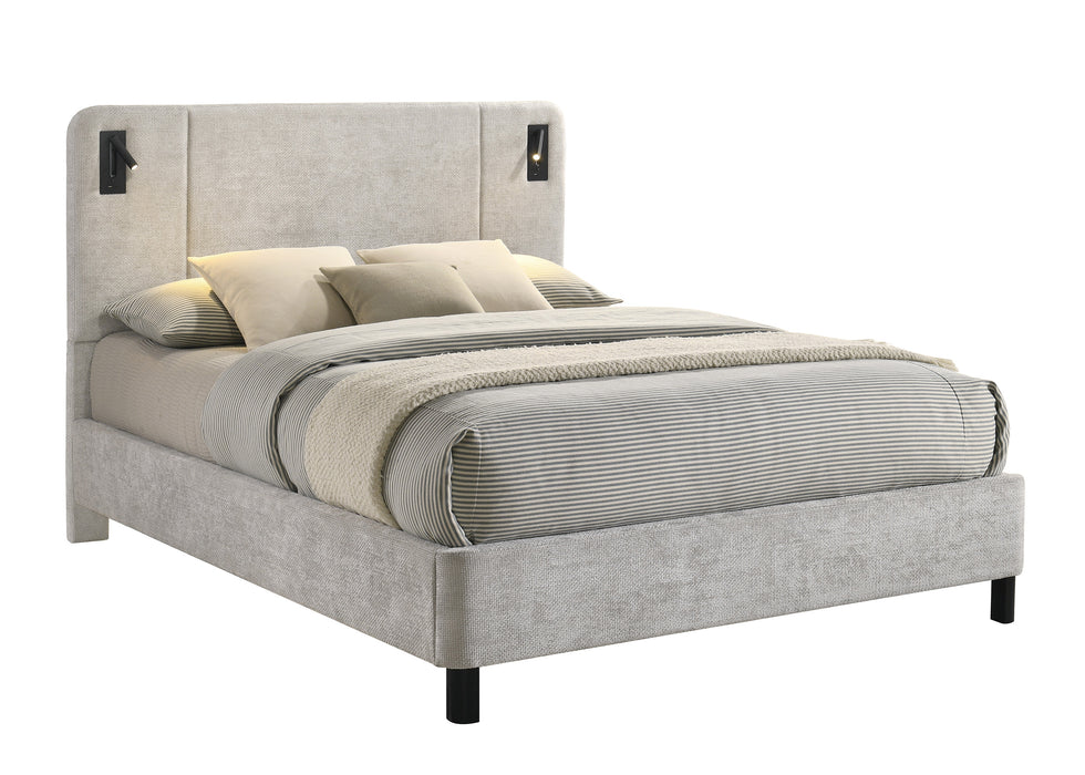 Freya Upholstered Bed with Reading Lights