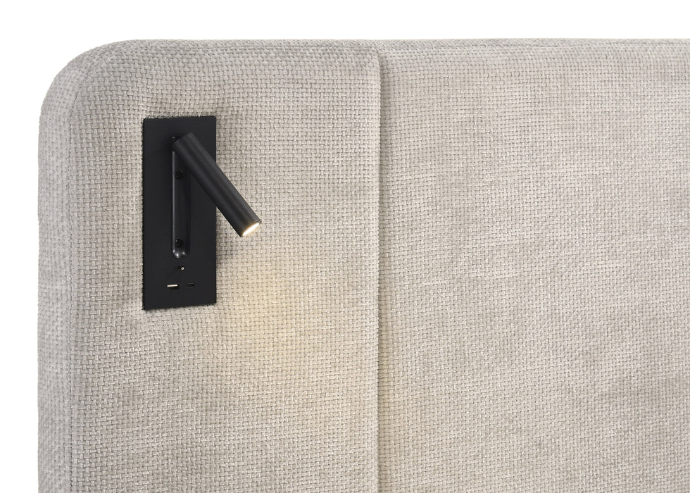 Freya Upholstered Bed with Reading Lights