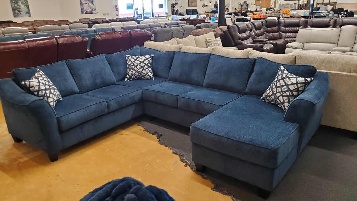 5380 3pc Wraparound Sectional with Chaise by L&A Customs - 50 Colors Available