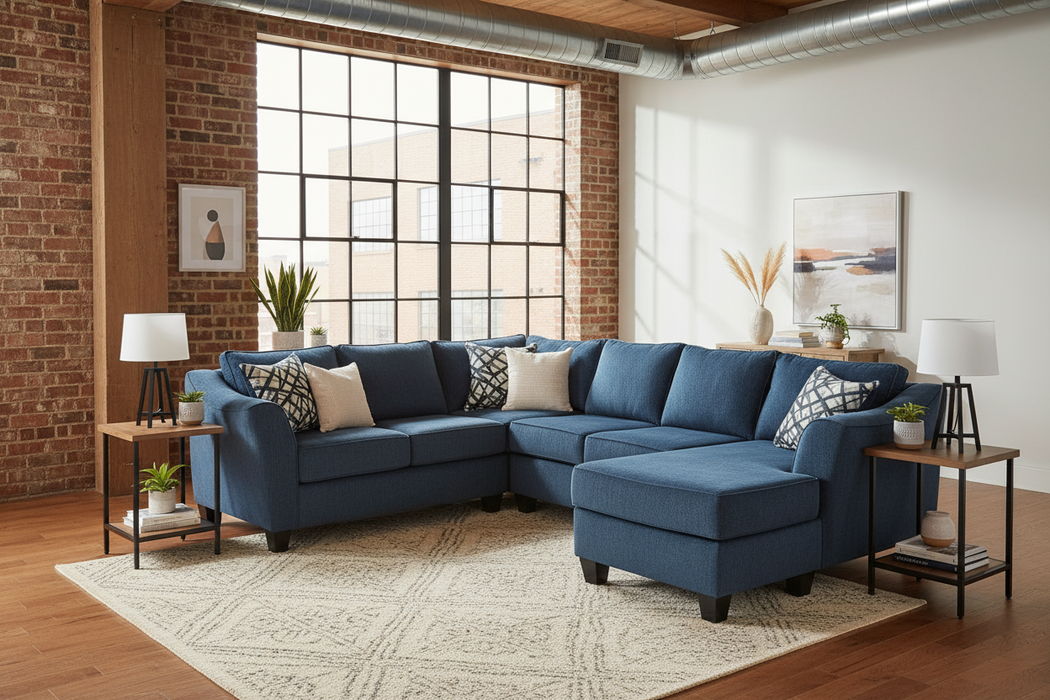 5380 3pc Wraparound Sectional with Chaise by L&A Customs - 50 Colors Available