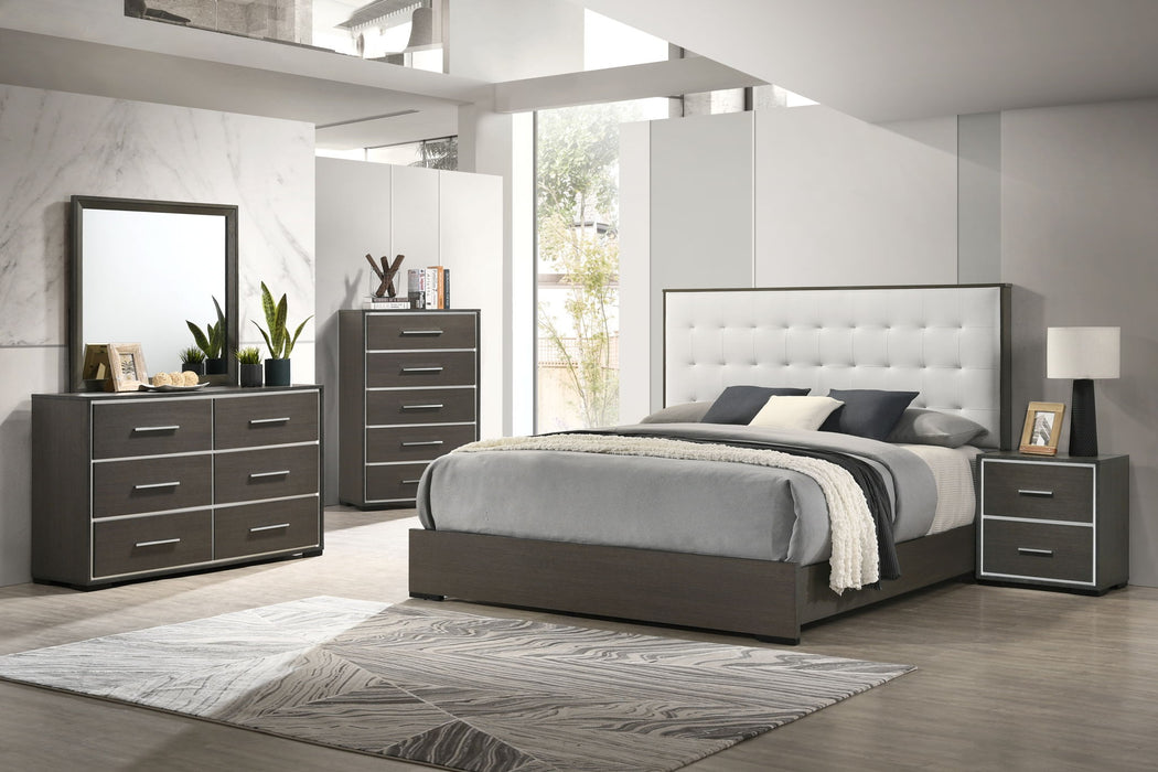 Sharpe - Queen Bed - Dark Gray