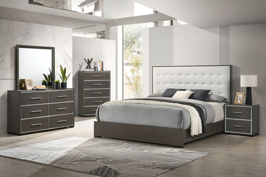 Sharpe - Queen Bed - Dark Gray