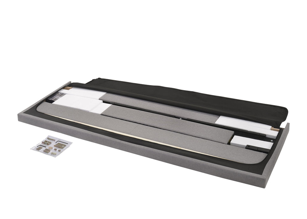 Erin - King Nailhead Bed - Gray