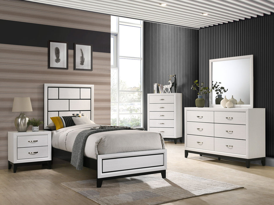 Akerson - Twin 4 Piece Bedroom Set - White