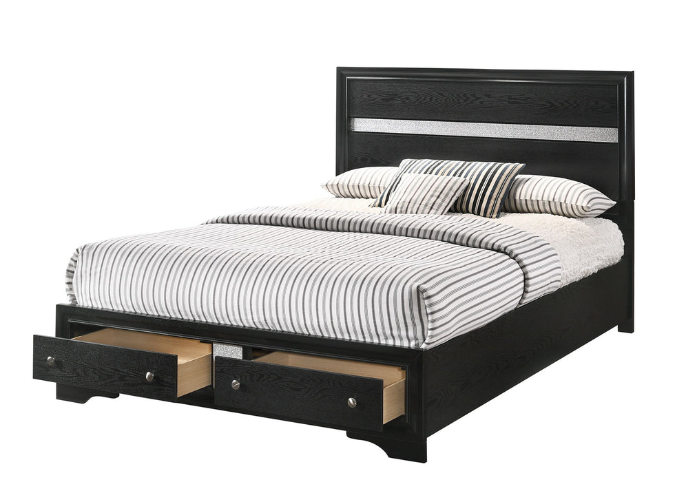 Regata - Queen 4 Piece Bedroom Set - Black