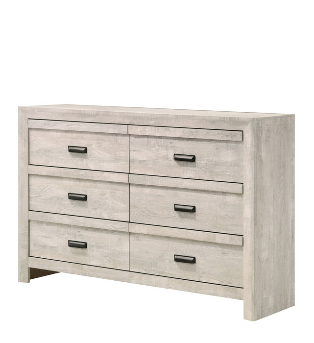 Valor - Twin 5 Piece Bedroom Set - Antique White