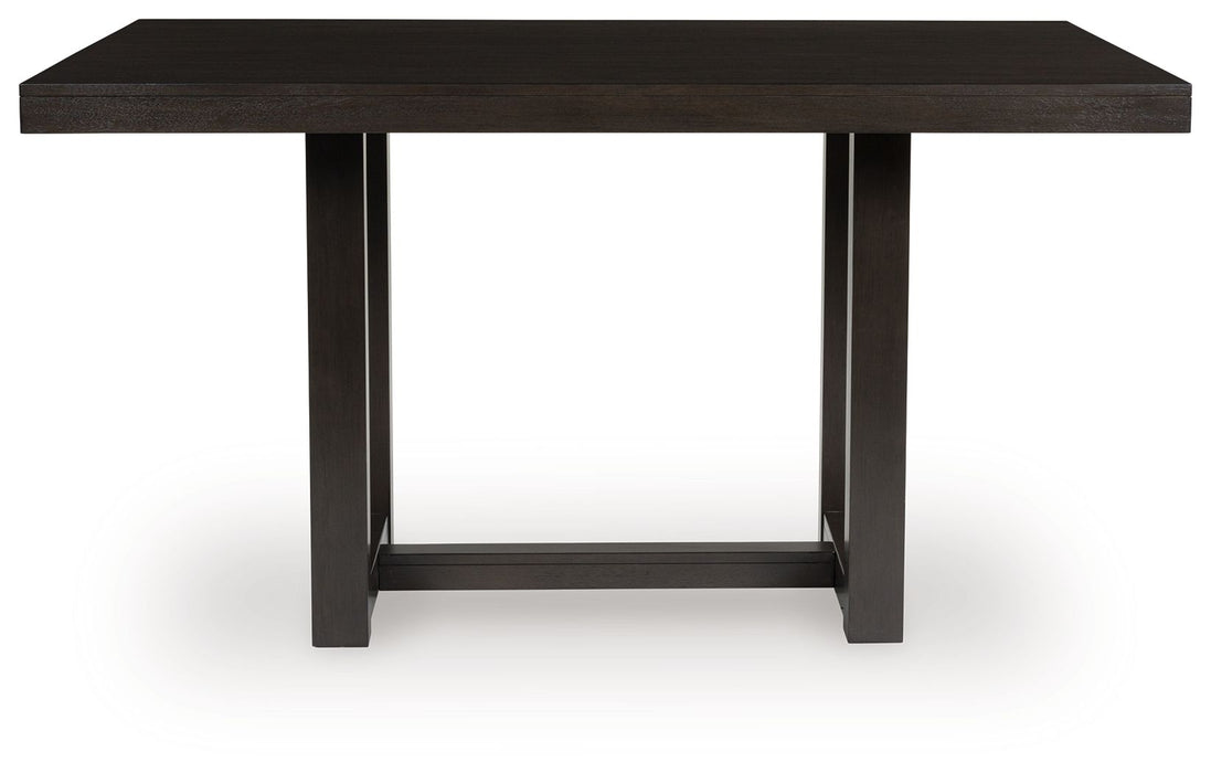 Neymorton - Rectangular Dining Room Counter Table - Dark Grayish Brown