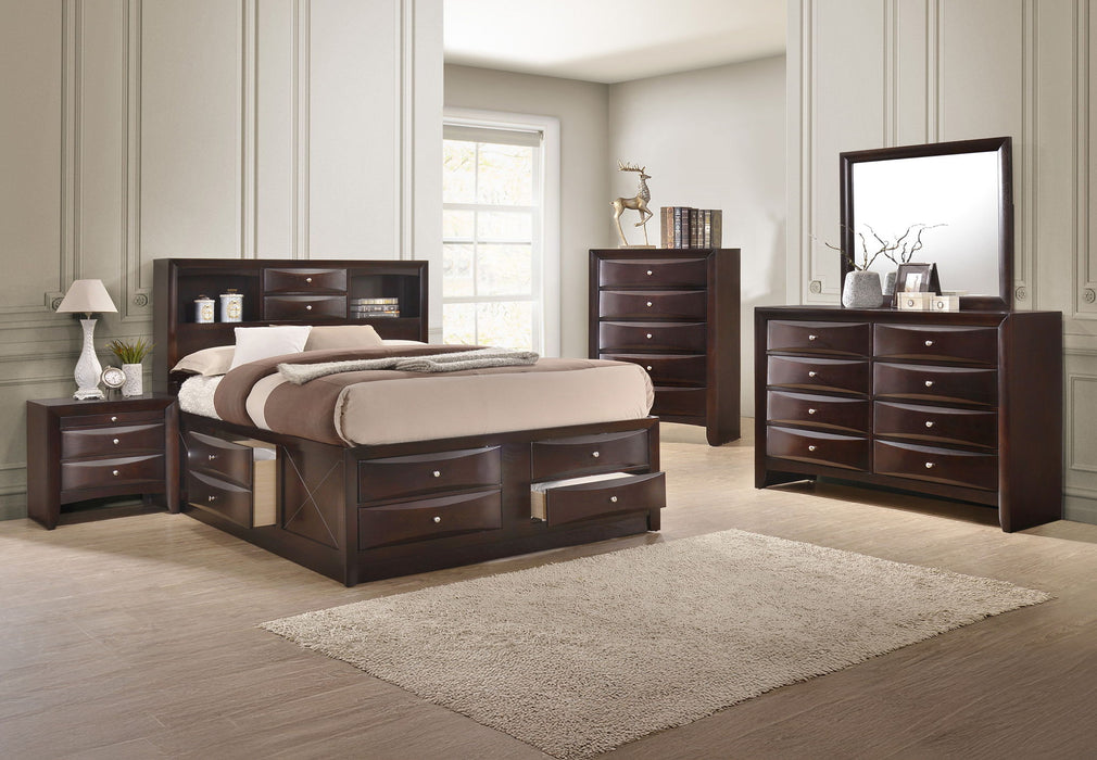 Emily - King 4 Piece Bedroom Set - Cherry
