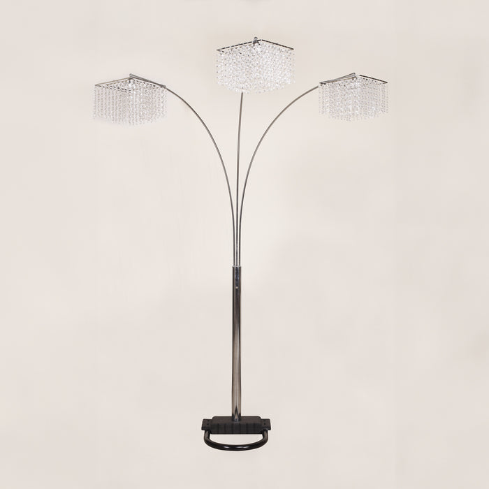 Floor Lamp with Crystal Shades