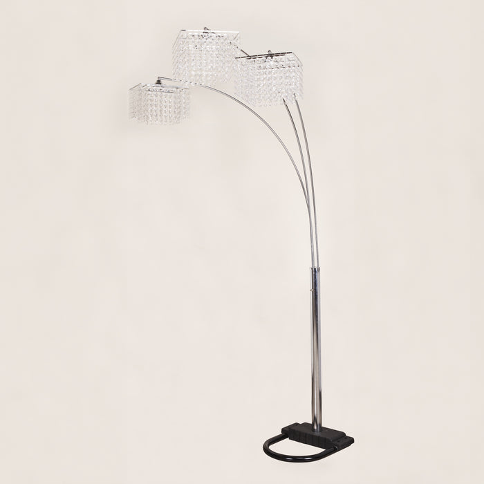 Floor Lamp with Crystal Shades