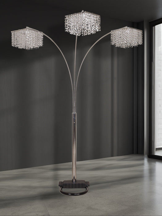 Floor Lamp with Crystal Shades