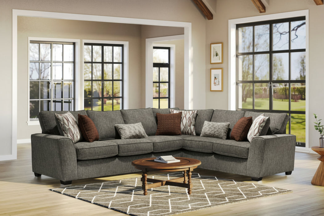 6232 Sectional in Tessa Alabaster Beige or Login Fossil Brown