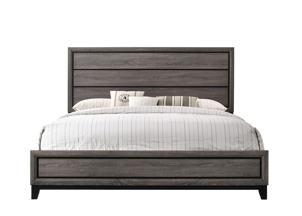 Akerson - California King Bed - Gray