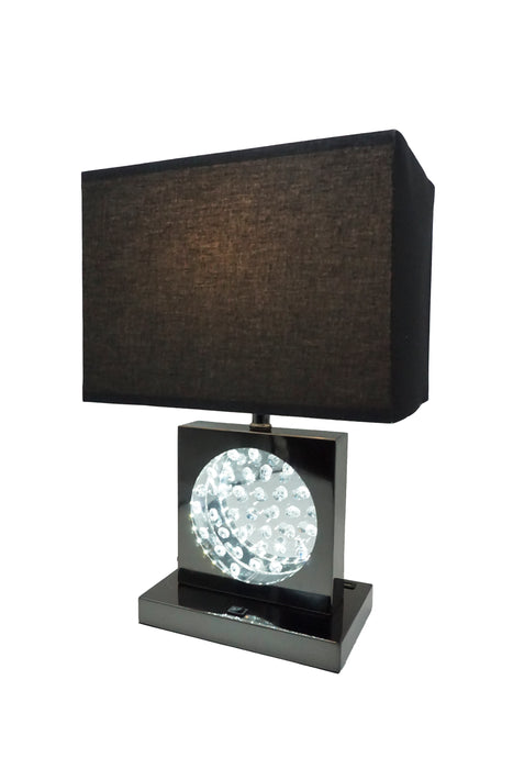 Black Nickel or Chrome LED Table Lamp