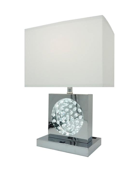 Black Nickel or Chrome LED Table Lamp