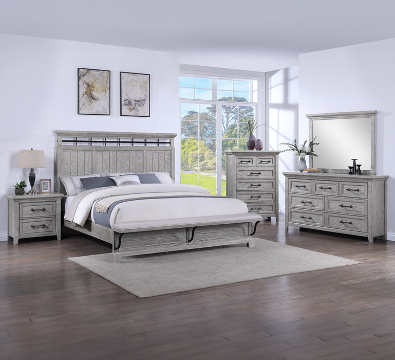 Beckett - Queen 5 Piece Bedroom Set - Greige