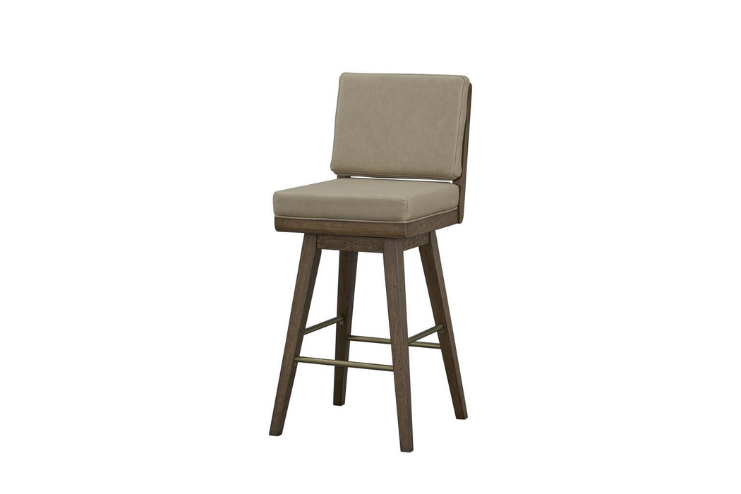 Elure - Leather Swivel Bar Stool (Set of 2)