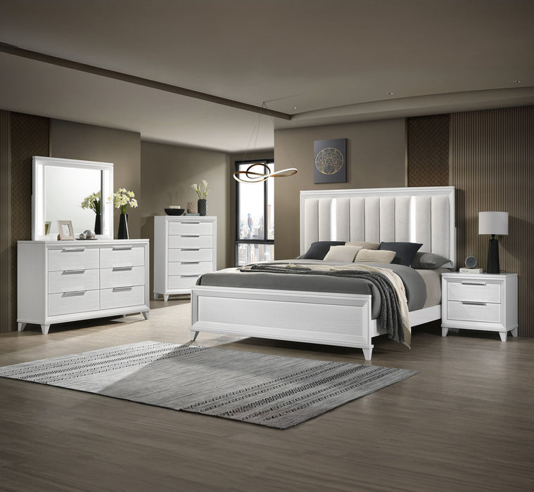 Cressida - King 5 Piece Bedroom Set - White