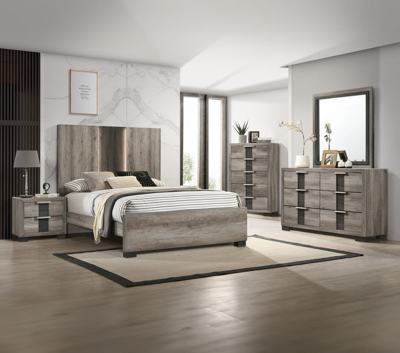 Rangley - King 5 Piece Bedroom Set - Dark Gray