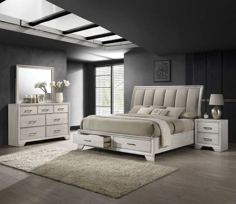 Jaymes - Queen 4 Piece Bedroom Set - White Mist