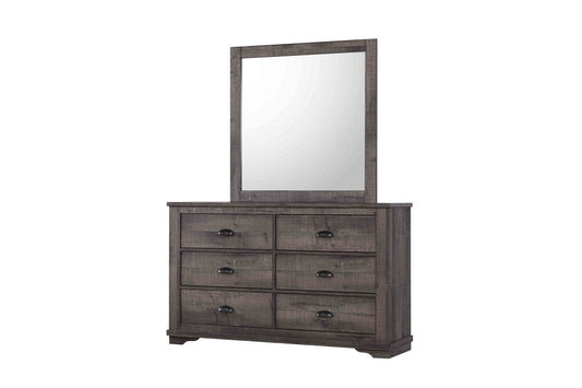 Coralee - Dresser & Mirror - Dark Gray