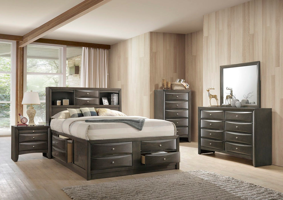 Emily - Queen 4 Piece Bedroom Set - Gray