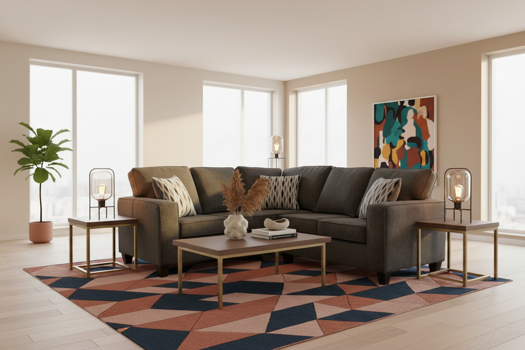 6818 2 Pc Sectional Sofa in Grey or Beige