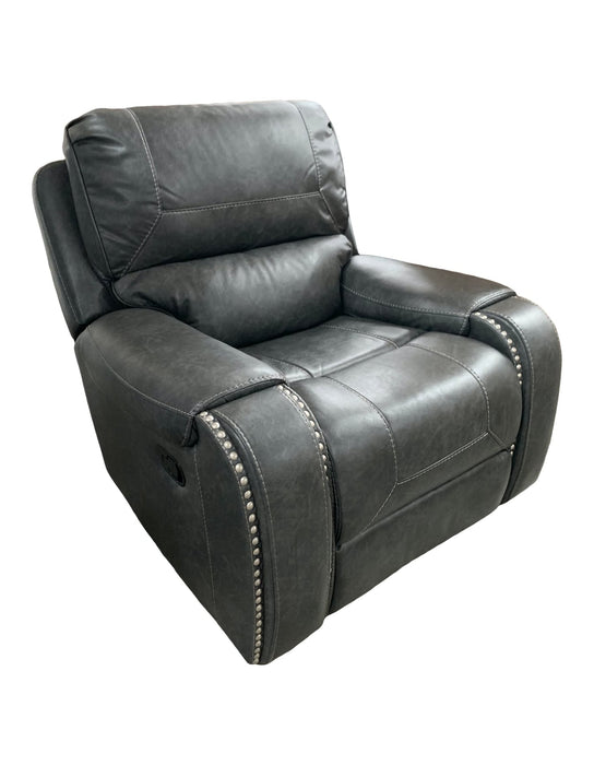 Avalanche Charcoal Swivel Glider Recliner Chair by Corinthian
