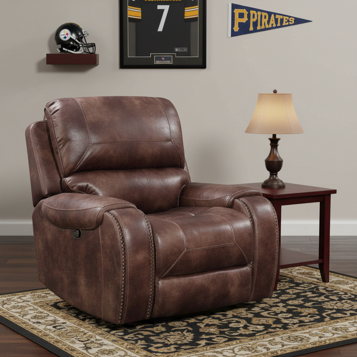 Avalanche Tobacco Swivel Glider Recliner Chair by Corinthian