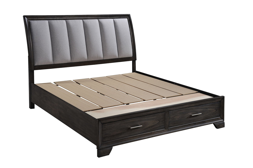 Jaymes - California King Bed Storage - Gray