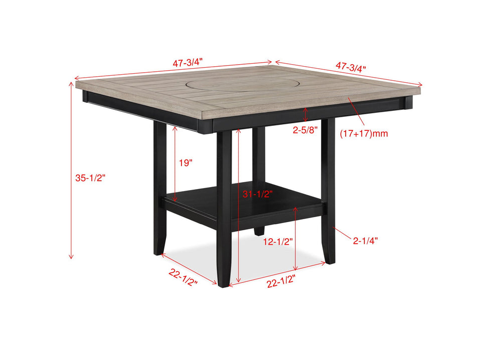Fulton - Counter Height Table - Light Gray