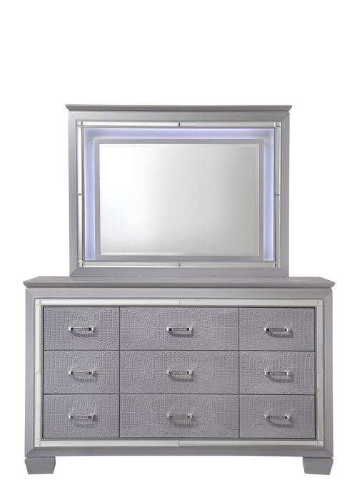 Lillian - Dresser & Mirror - Gray