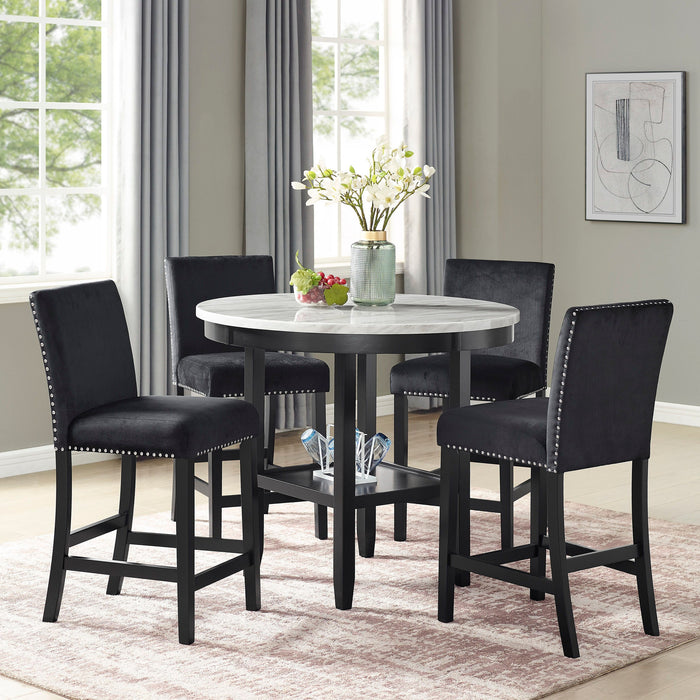 Lennon Round 5 Piece Counter Height Dining Sets