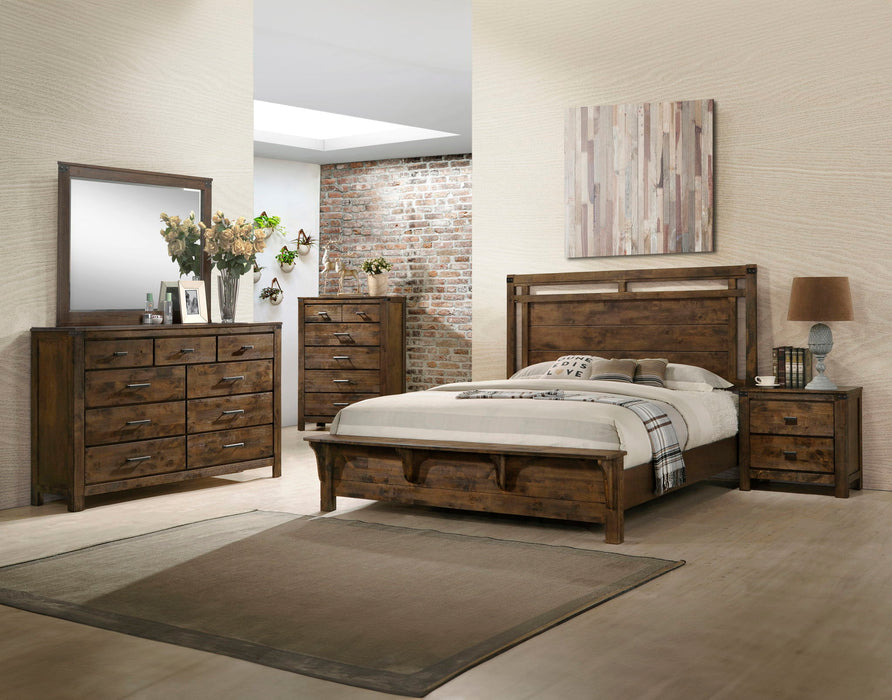 Curtis - Queen 5 Piece Bedroom Set - Dark Oak