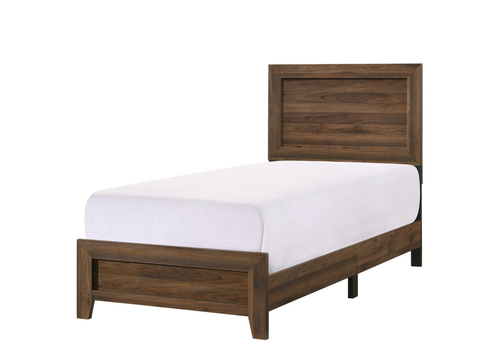 Millie - Twin Bed In One Box - Brown Cherry