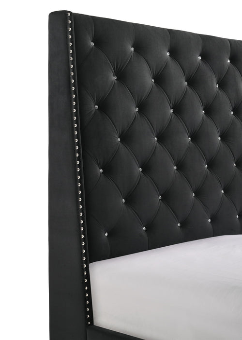 Chantilly - Queen Upholstered Bed - Black