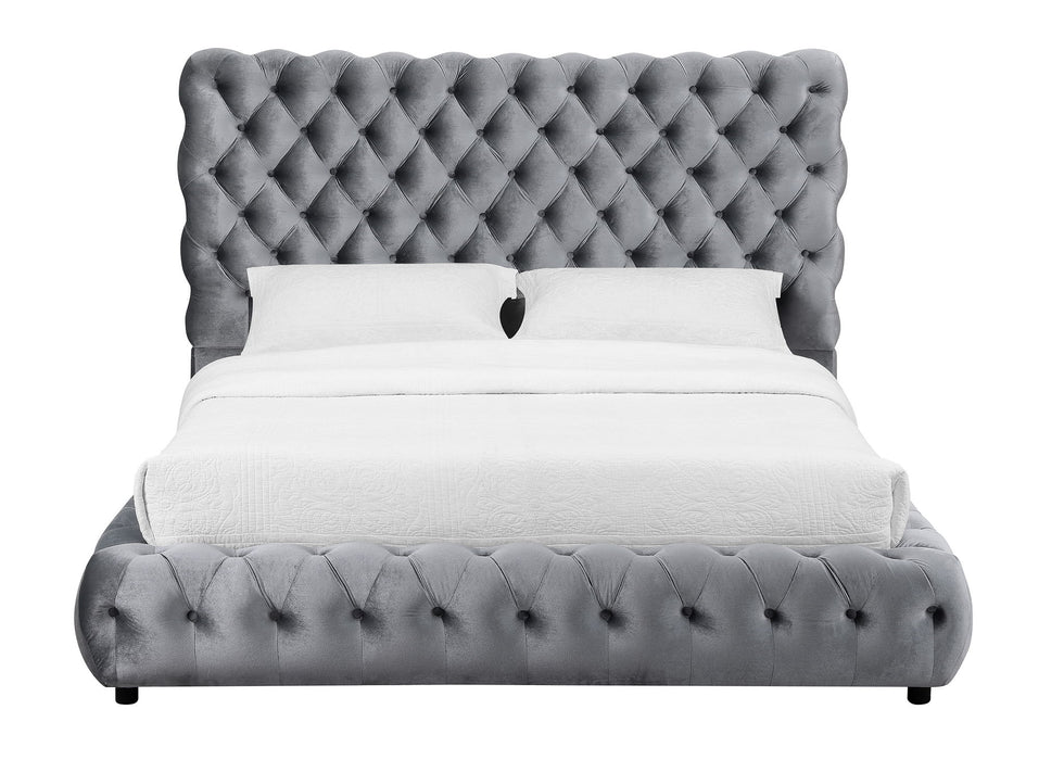 Flory - King Bed - Gray