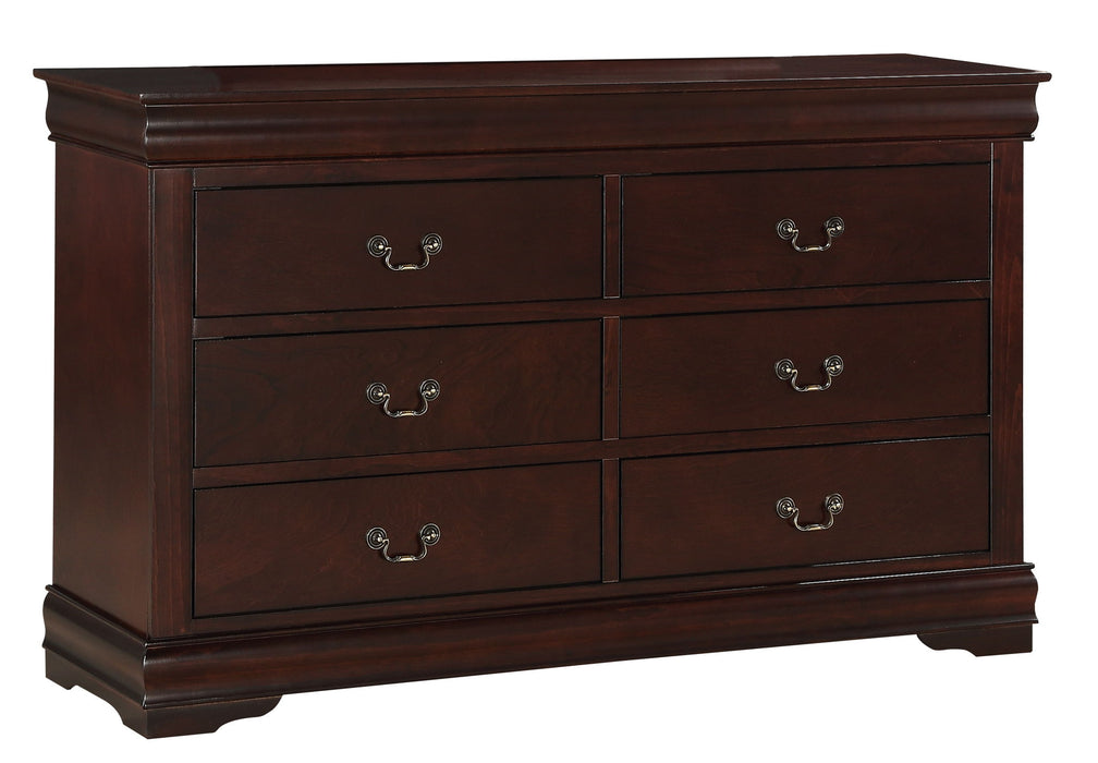 Louis Philip - Queen 5 Piece Bedroom Set - Cherry
